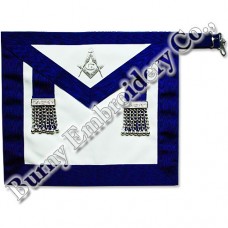 Blue Masonic Regalia Hands Embroidery Bullion Wire Aprons